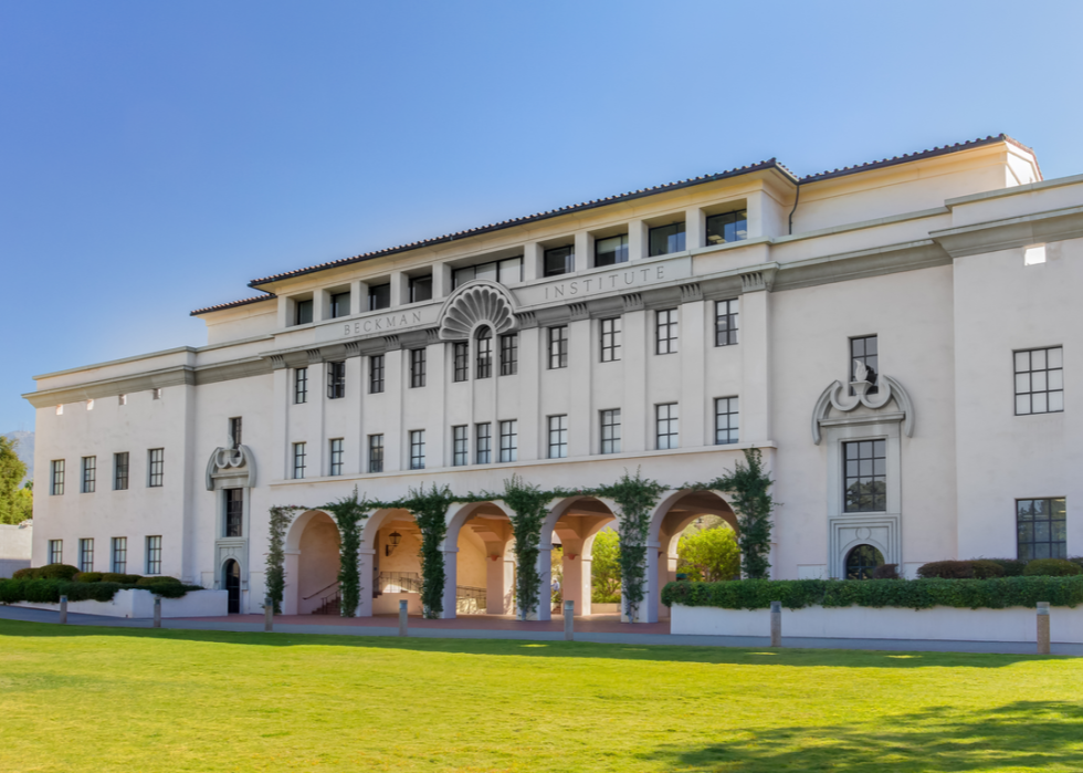 Exterior of the Beckman Institute at the California Institute of Technology.