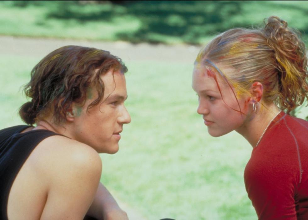 Heath Ledger and Julia Stiles in a scene from "10 Things I Hate About You"