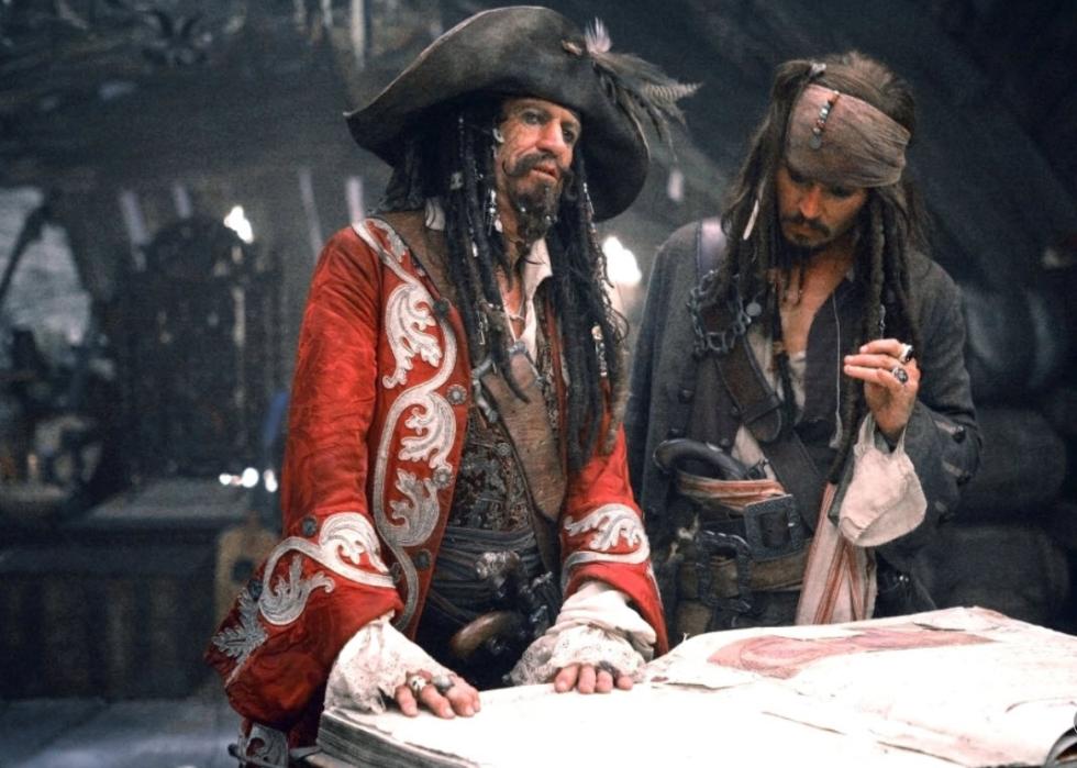 Keith Richards and Johnny Depp in a scene from "Pirates of the Caribbean: At World's End"
