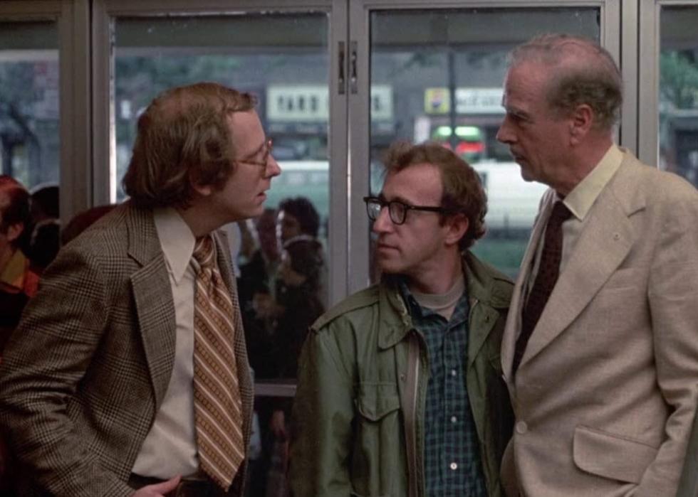 Woody Allen, Russell Horton, and Marshall McLuhan in a scene from "Annie Hall"