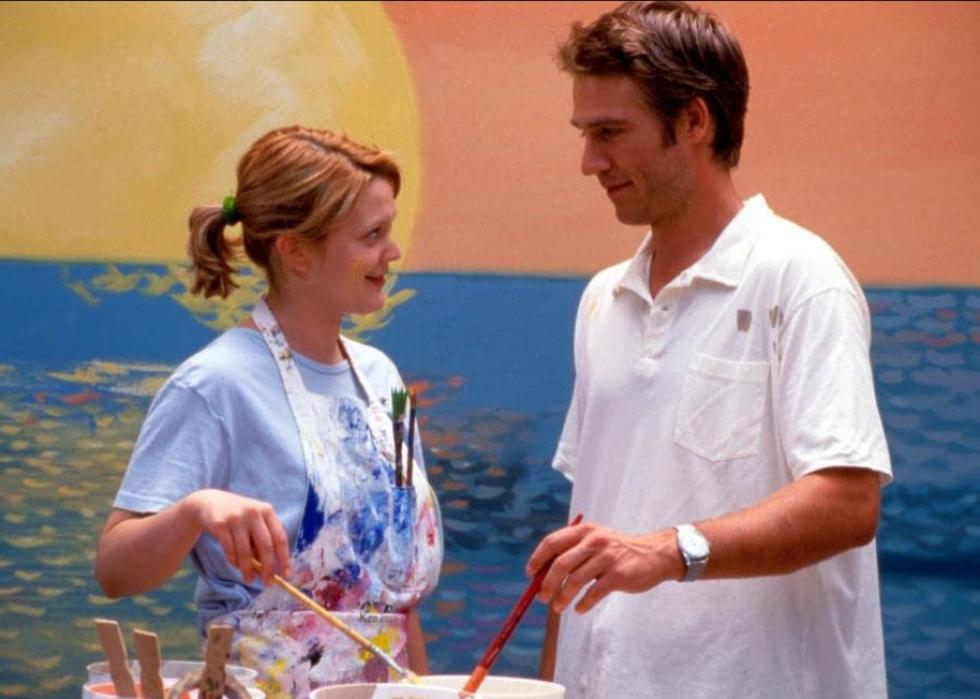Drew Barrymore and Michael Vartan in a scene from "Never Been Kissed"