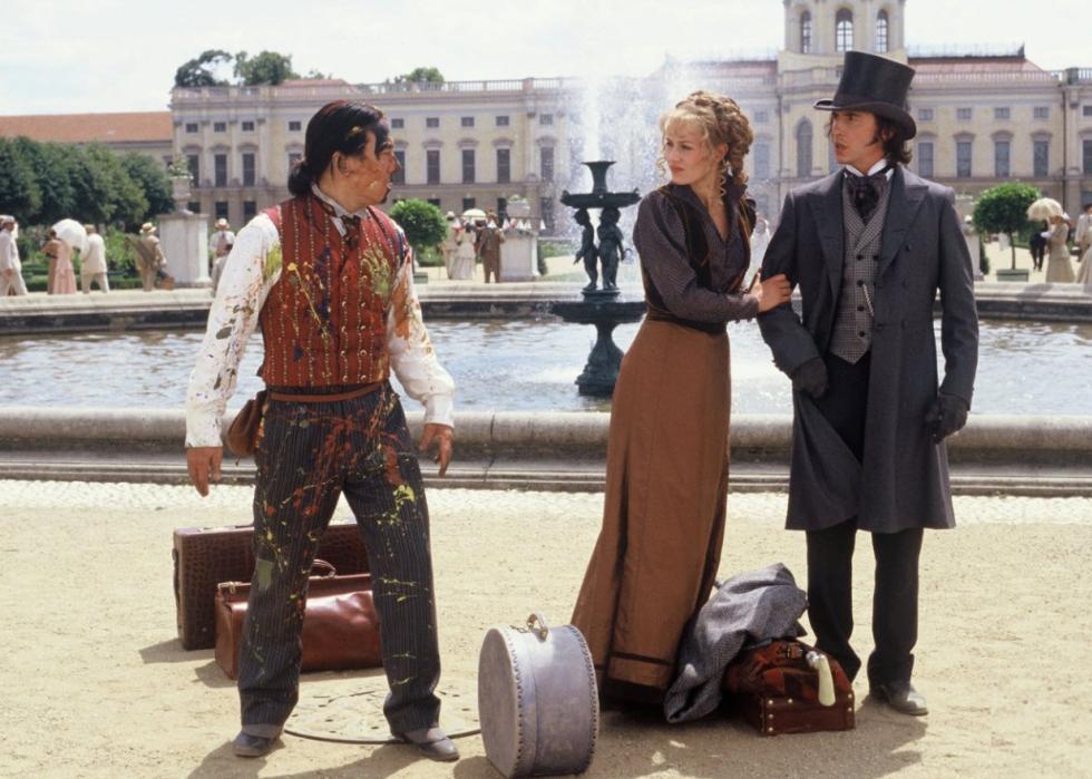 Jackie Chan, Steve Coogan, and Cécile de France in a scene from "Around the World in 80 Days"