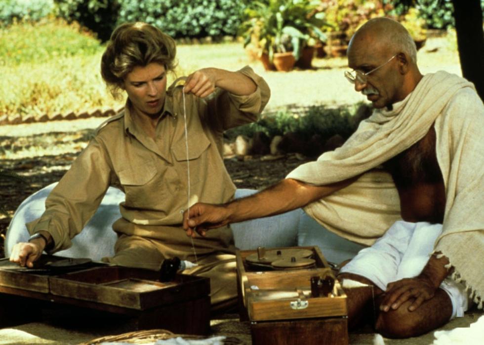 Candice Bergen and Ben Kingsley in a scene from "Gandhi"