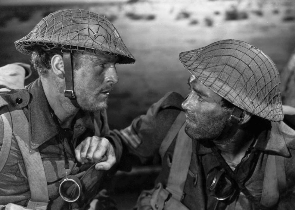 Henry Fonda and Reginald Gardiner in a scene from "Immortal Sergeant"