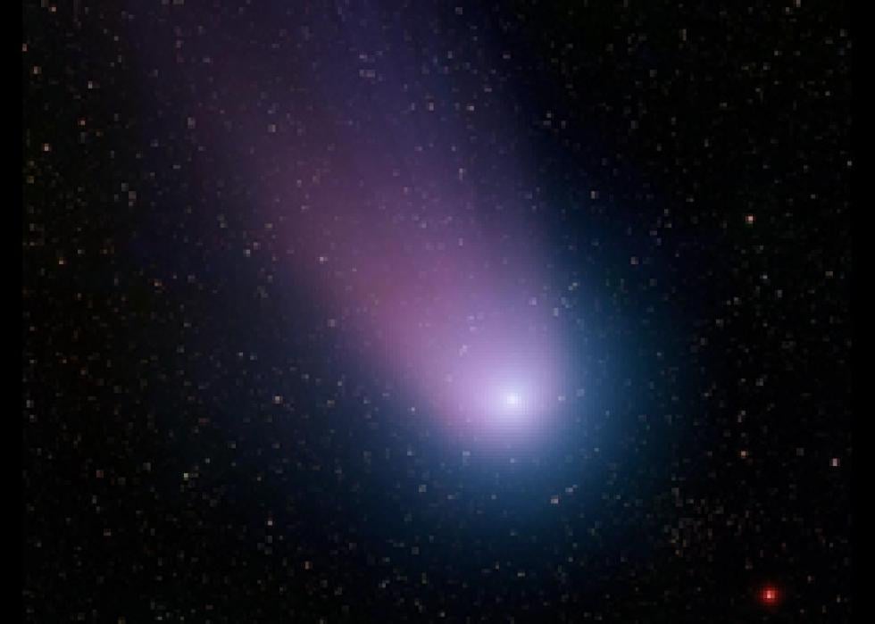 The Kitt Peak National Observatory in Arizona captured this image of Comet NEAT, 2004