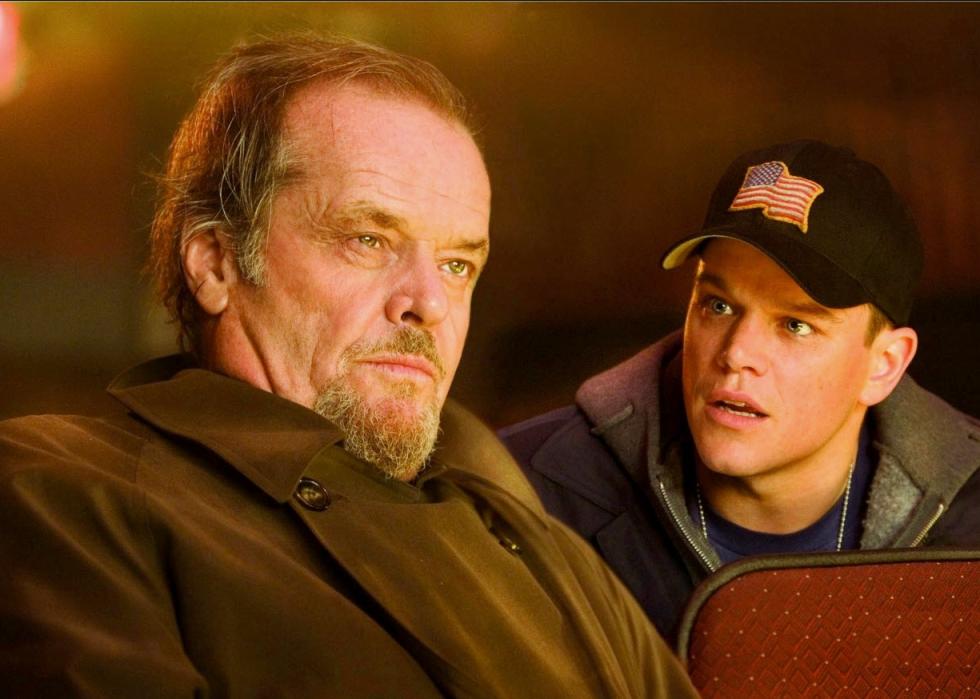 Jack Nicholson and Matt Damon in a scene from "The Departed"