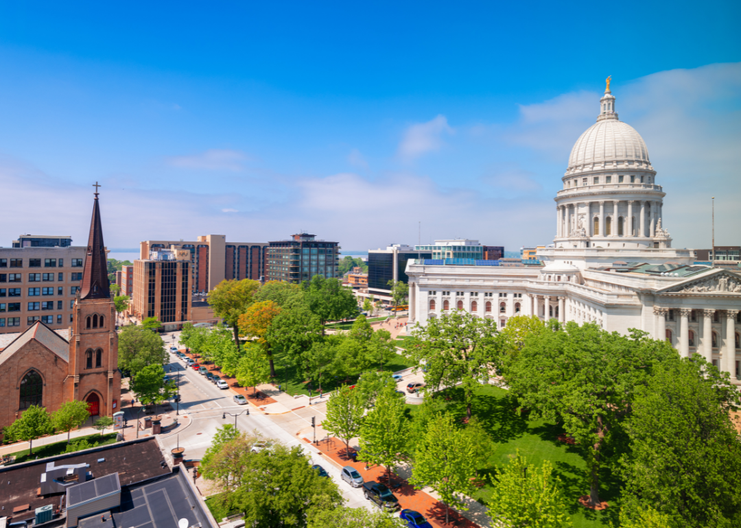 The Capitol in downtown Madison.