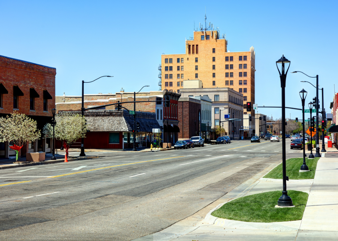 A street running through the small town of Salina.