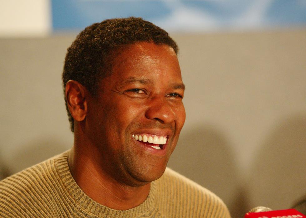 Denzel Washinton at a press conference for the Toronto Film Festival in 2003.