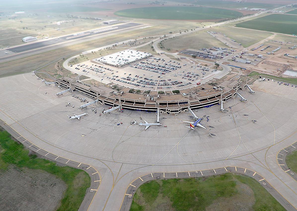 The Lubbock Preston Smith Airport from above.
