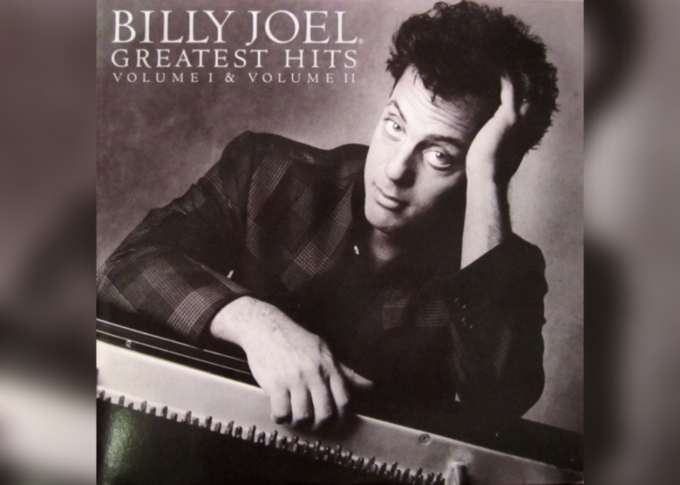 Billy Joel in black and white.
