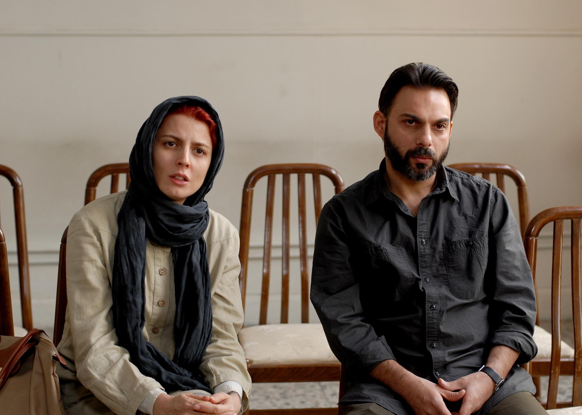 Actors Leila Hatami and Payman Maadi in a scene from ‘A Separation.'