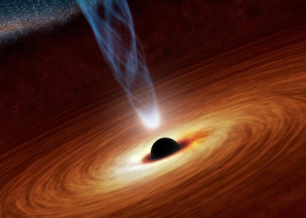 Artist's concept of a supermassive black hole.