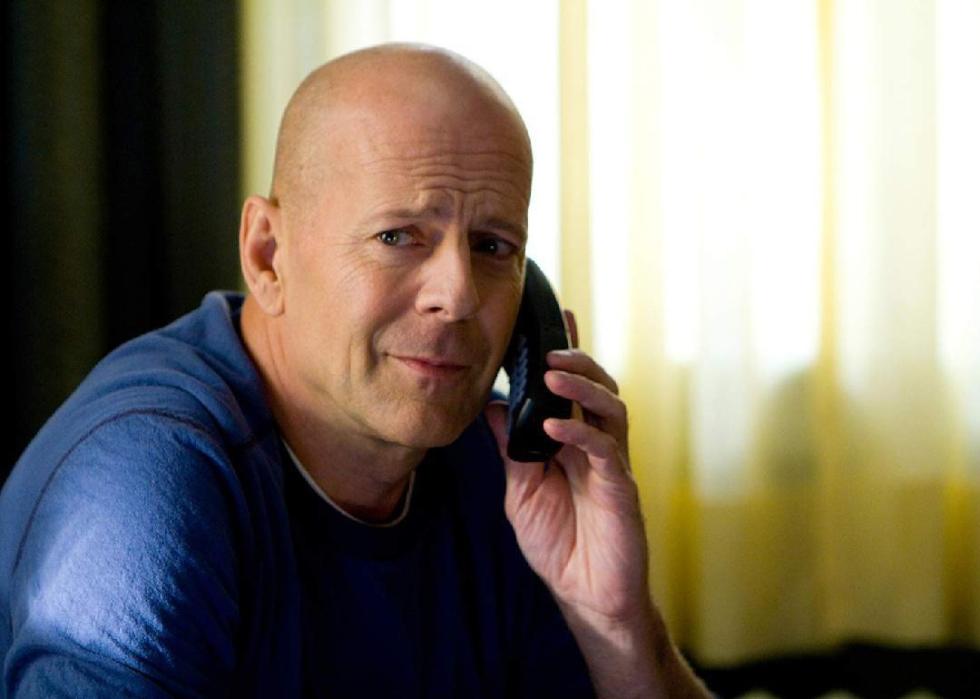 Bruce Willis on the phone.