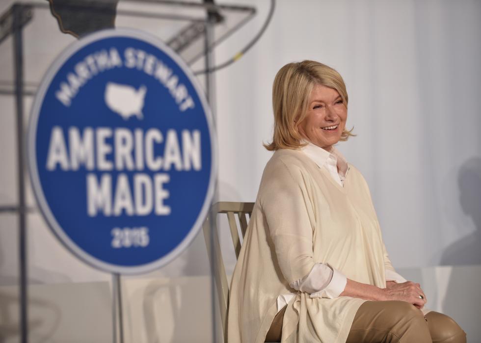 Martha Stewart speaks on stage during Martha Stewart American Made Summit