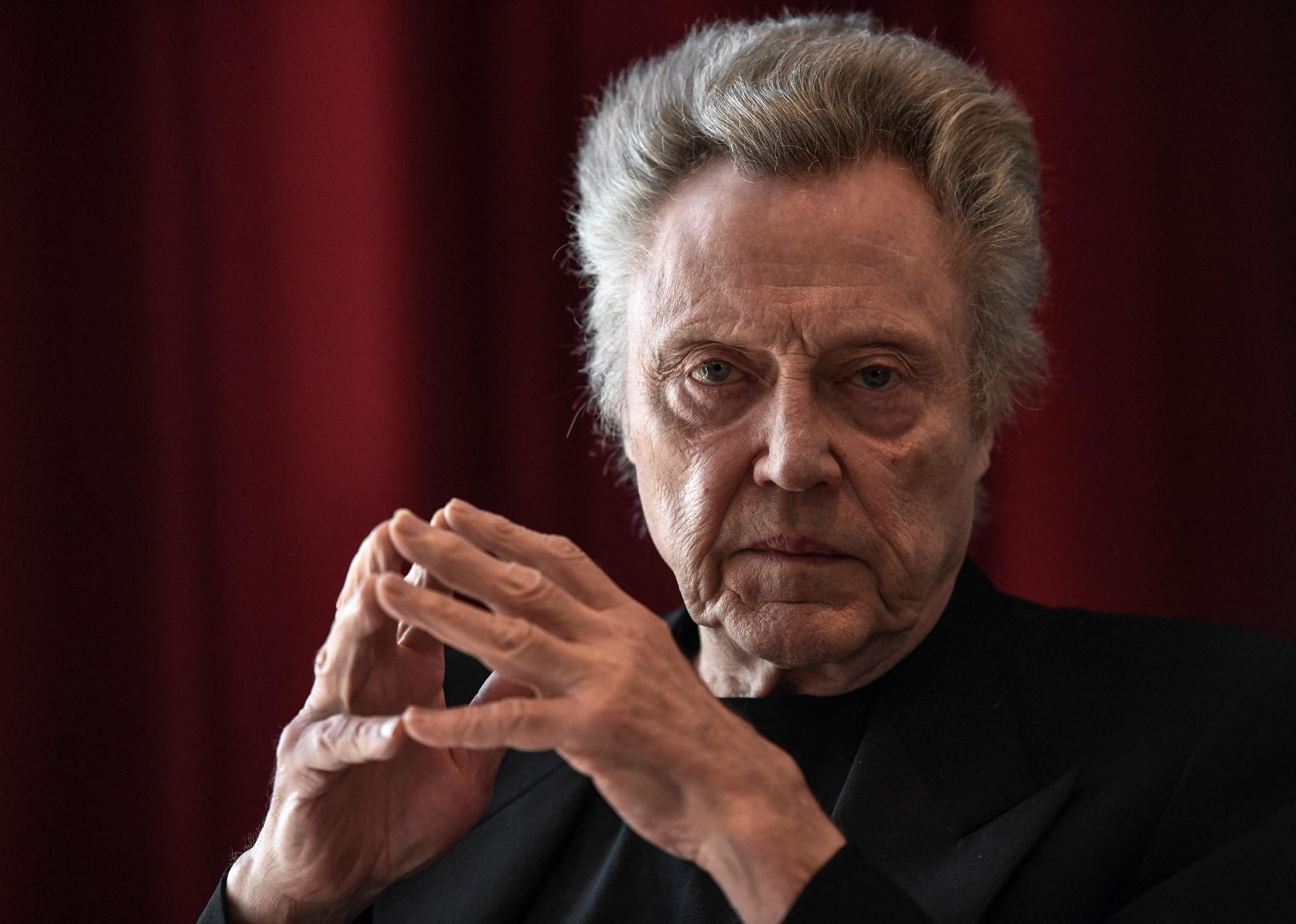 Christopher Walken in all black.