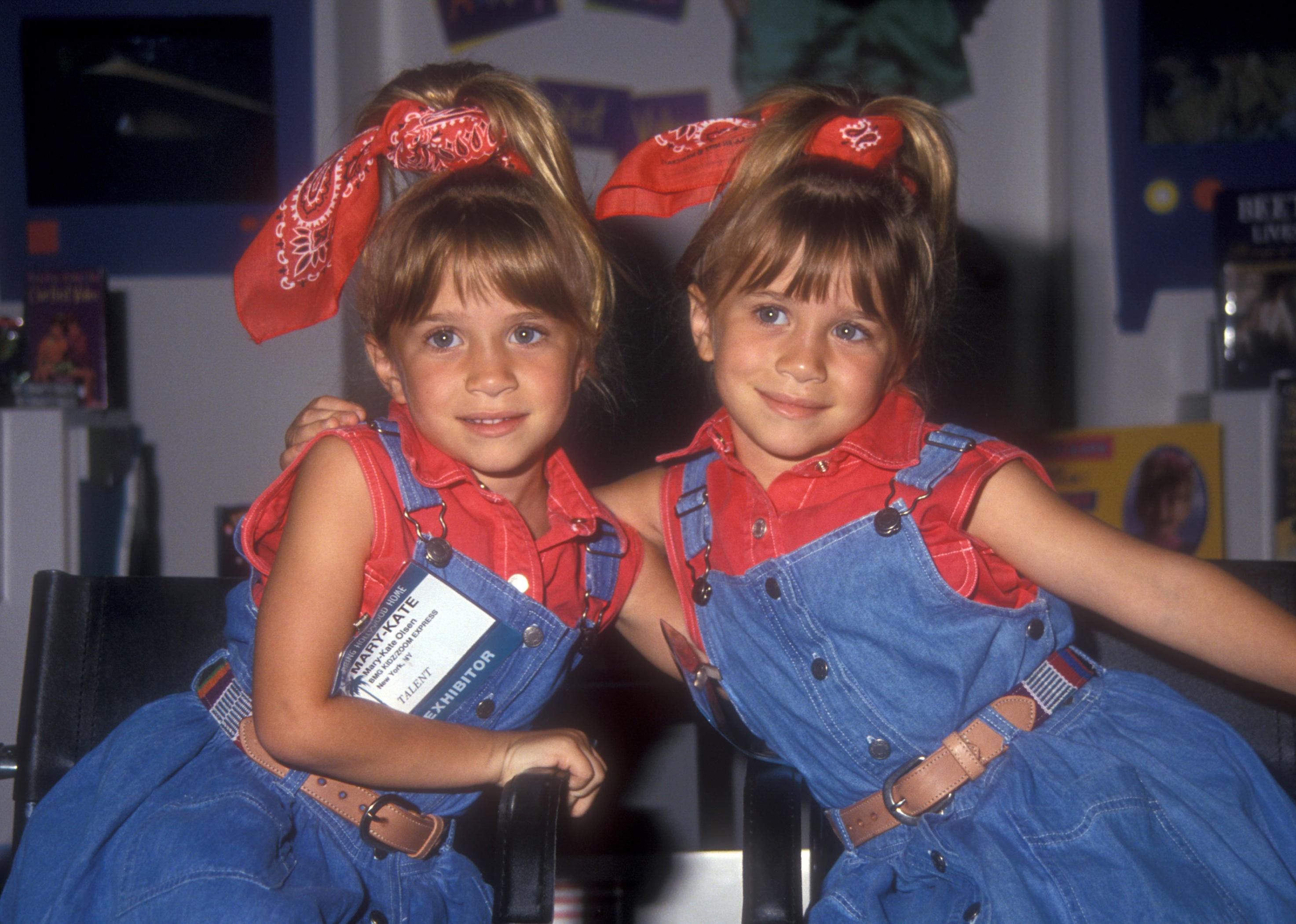 Mary-Kate Olsen and Ashley Olsen.