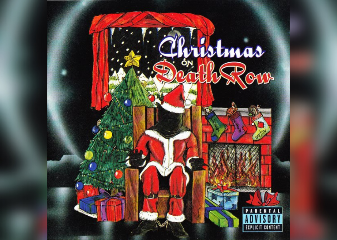 The album cover features a person in a Santa suit in the electric chair in front of a Christmas tree.