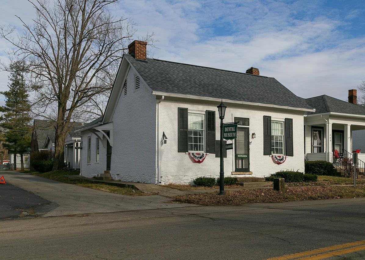 A small historic home turned into a dental museum.
