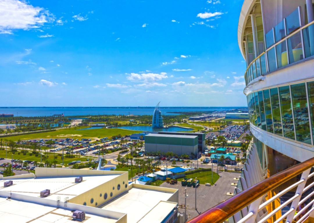 Cape Canaveral aerial view from a cruiseship balcony.