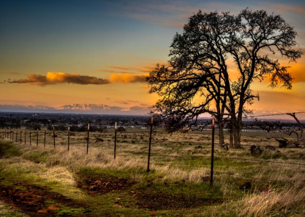 A view of Chico, California from the countryside.