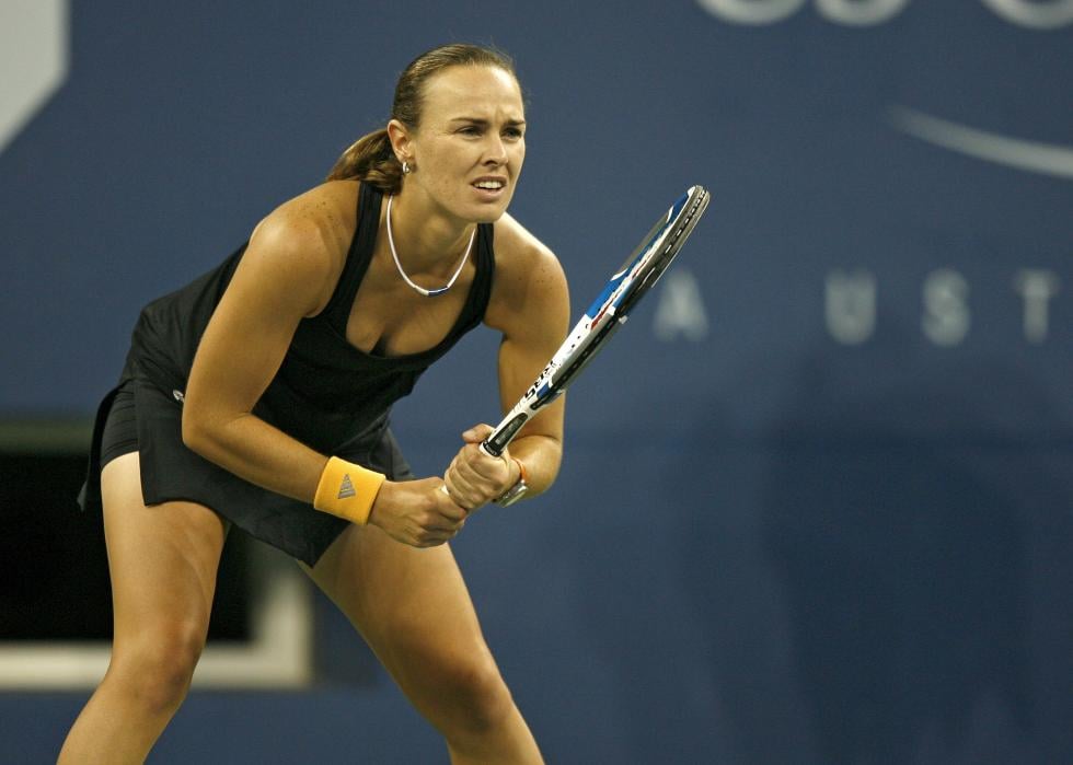 Martina Hingis during a second round match at the 2006 US Open