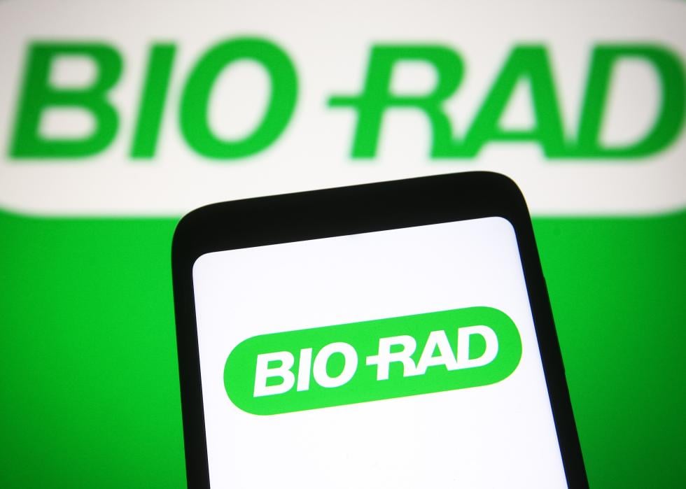 Bio-Rad Laboratories logo seen displayed on a smartphone
