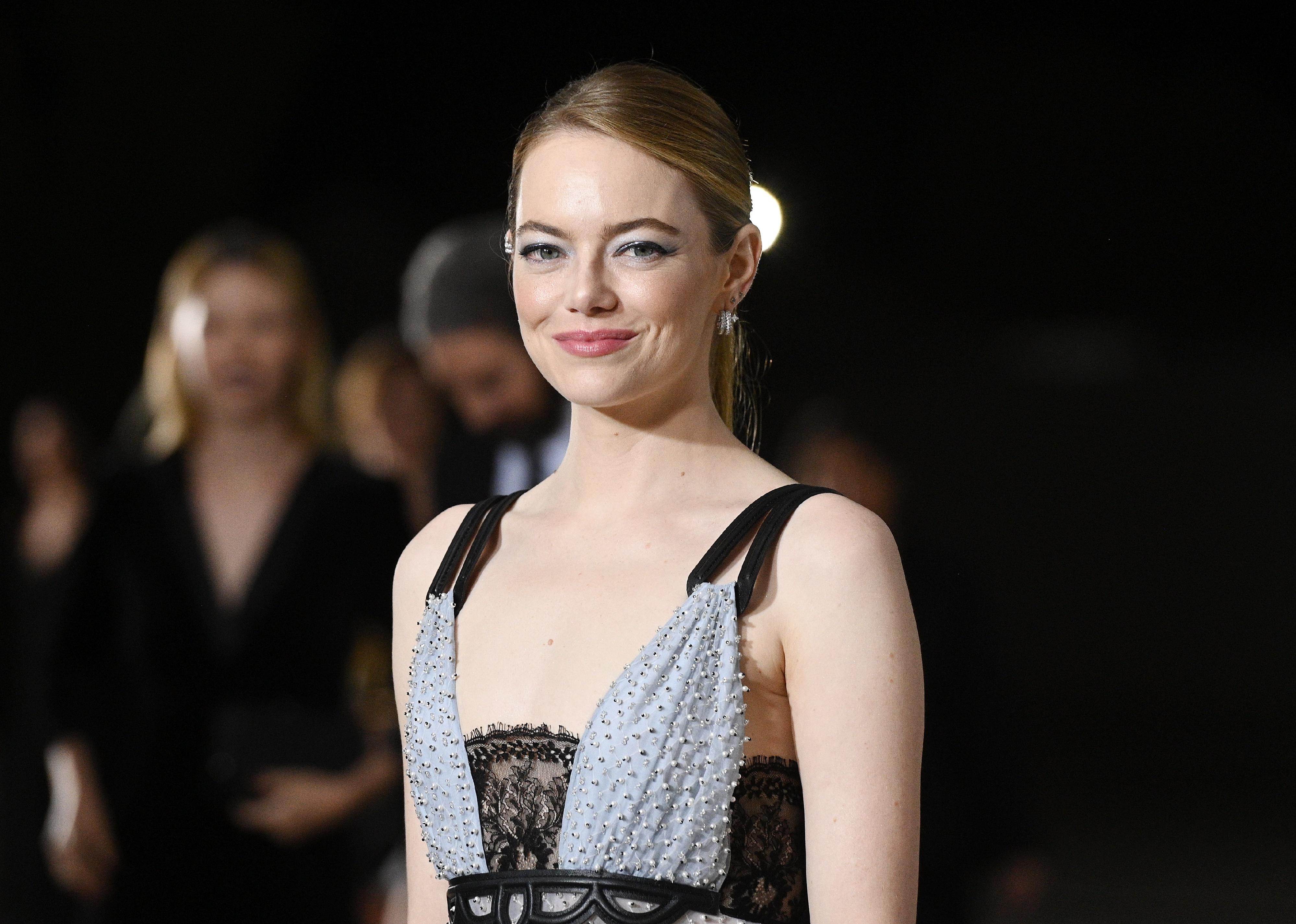 Emma Stone at the Second Annual Academy Museum Gala.