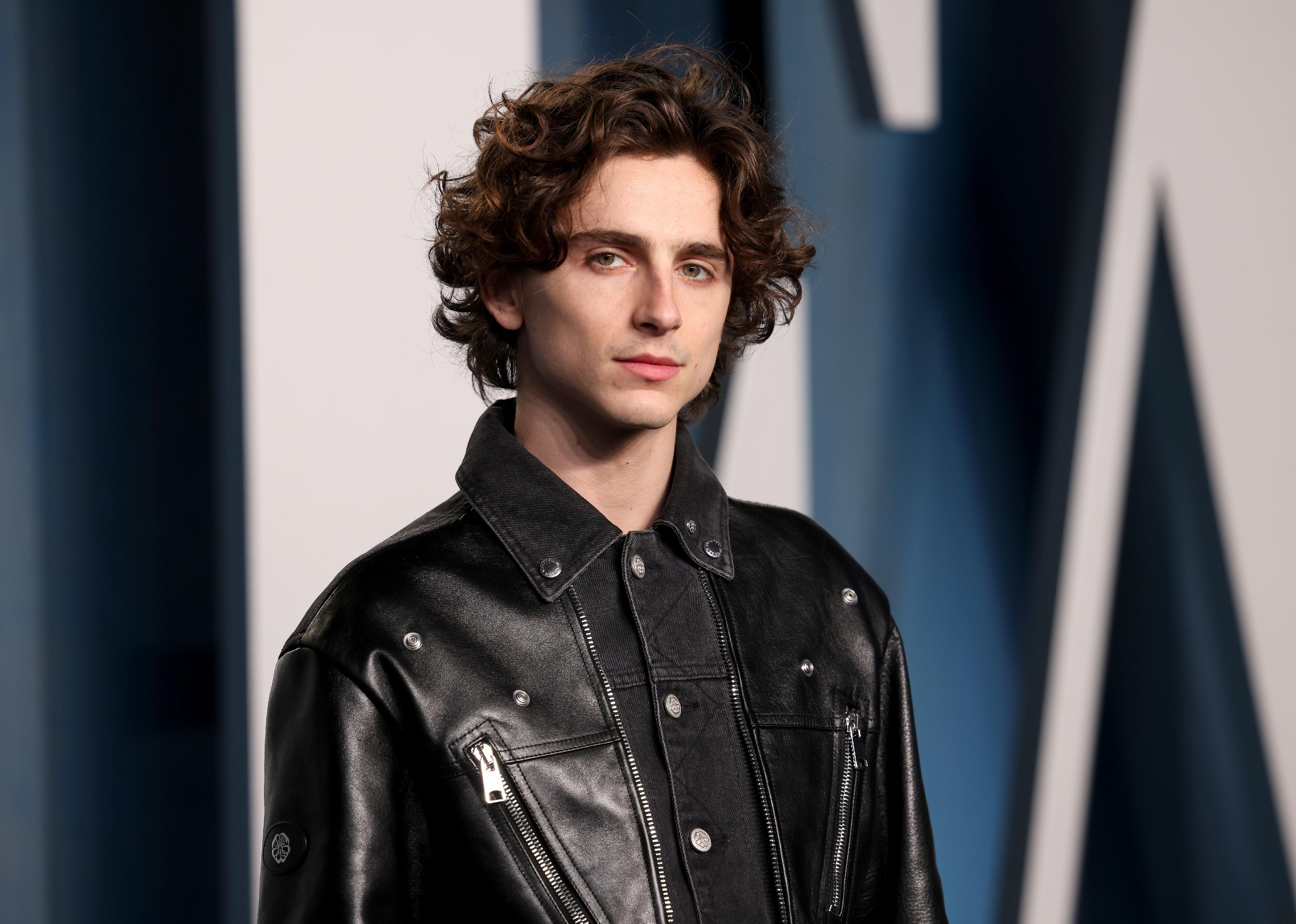 Timothée Chalamet attends the "2022 Vanity Fair Oscar Party".