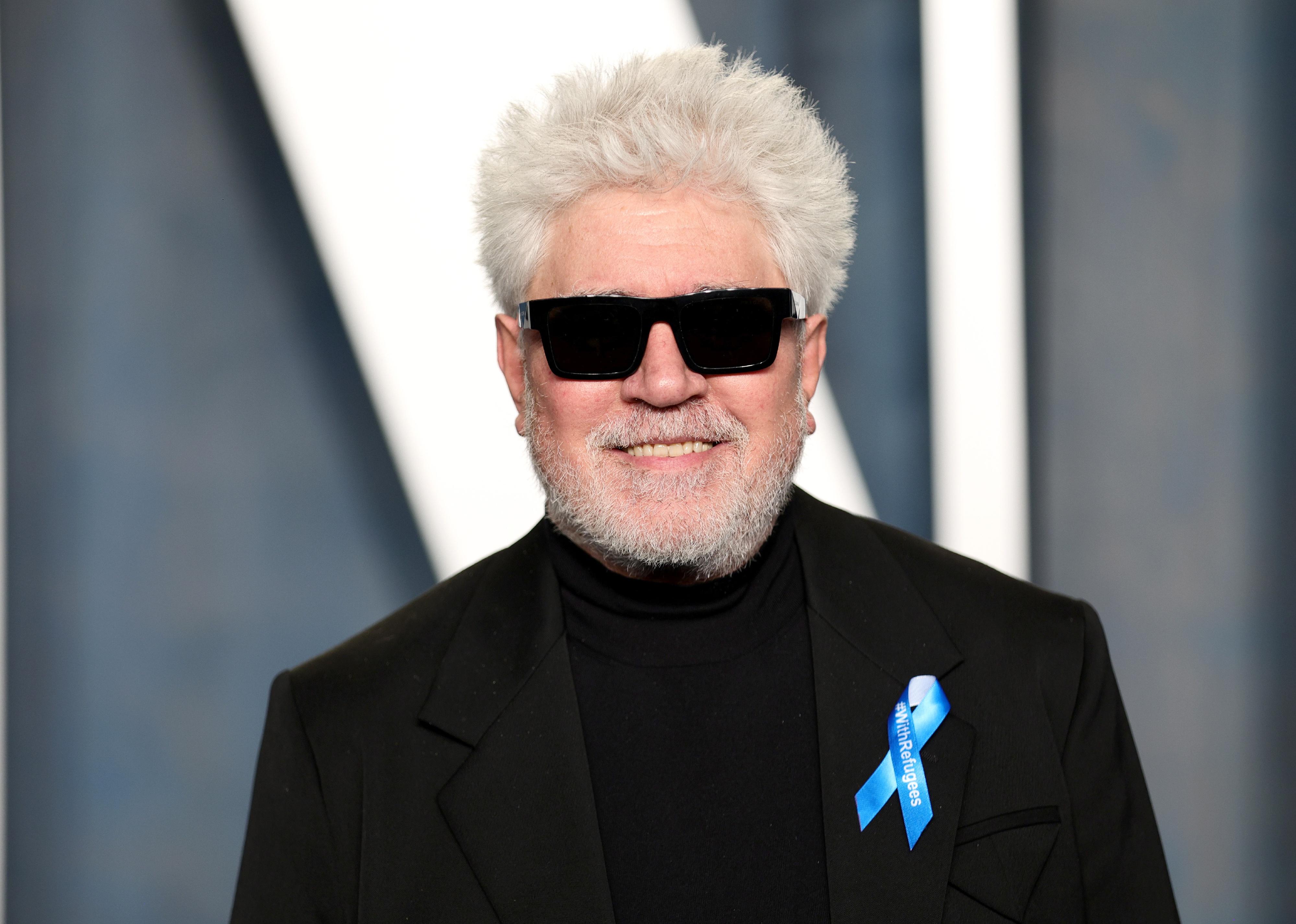 Pedro Almodóvar at the 2022 Vanity Fair Oscar Party. 