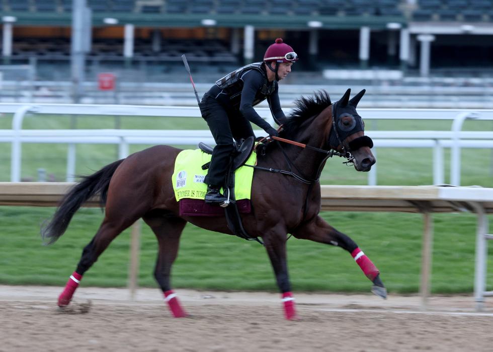 Summer Is Tomorrow during morning training for the Kentucky Derby
