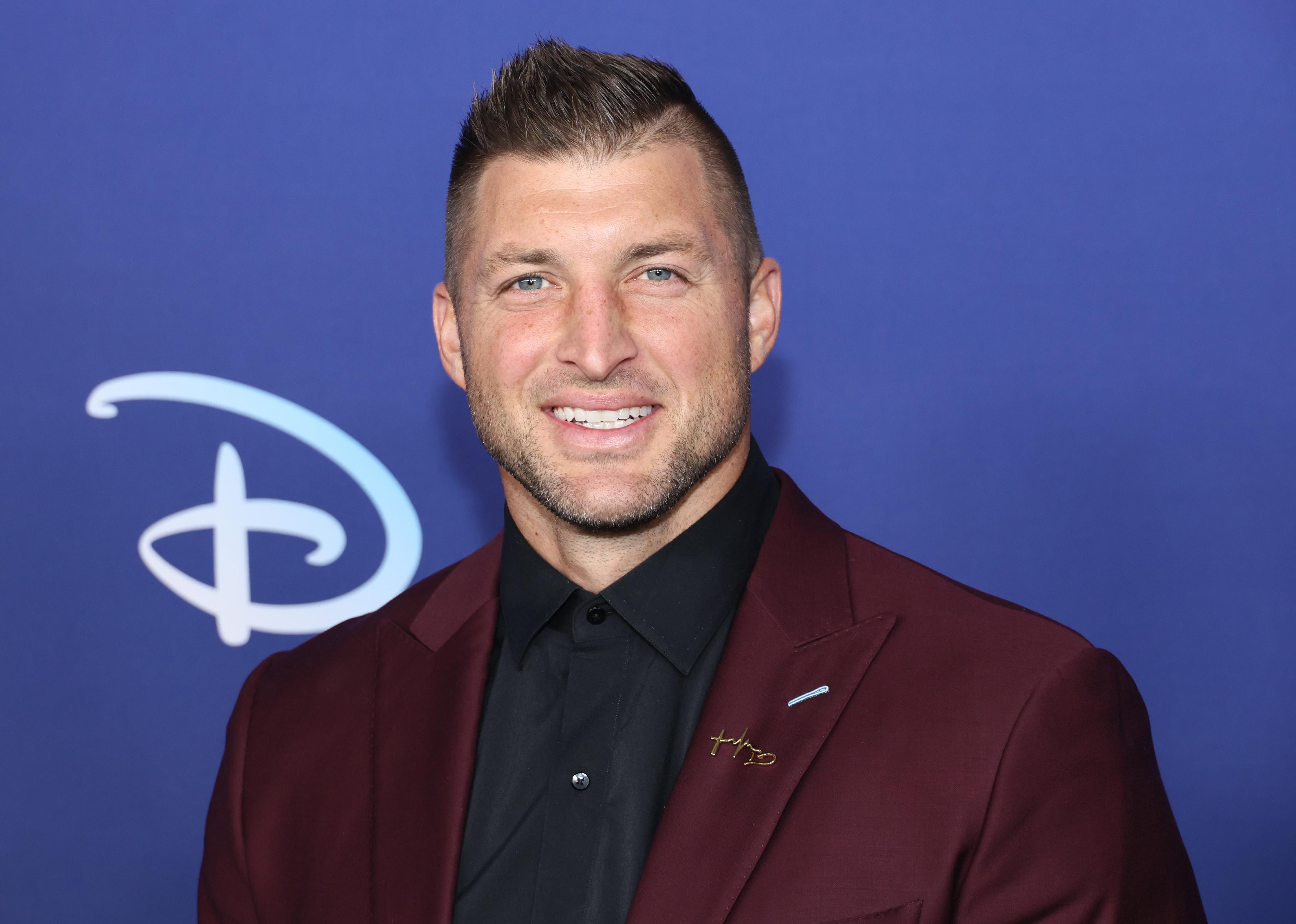 Tim Tebow attends the 2022 ABC Disney Upfront at Basketball City.