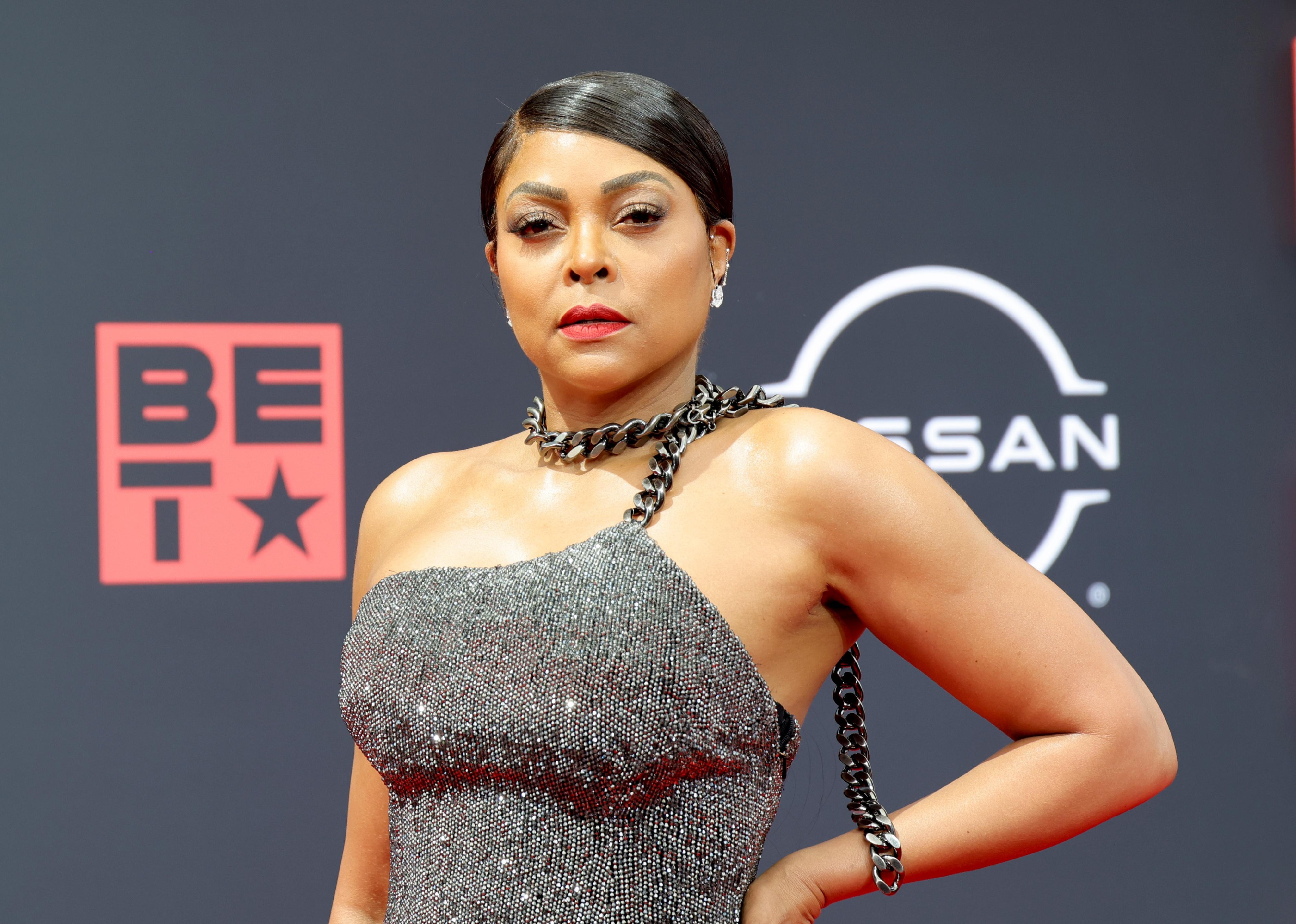 Taraji P. Henson attends the 2022 BET Awards at Microsoft Theater.