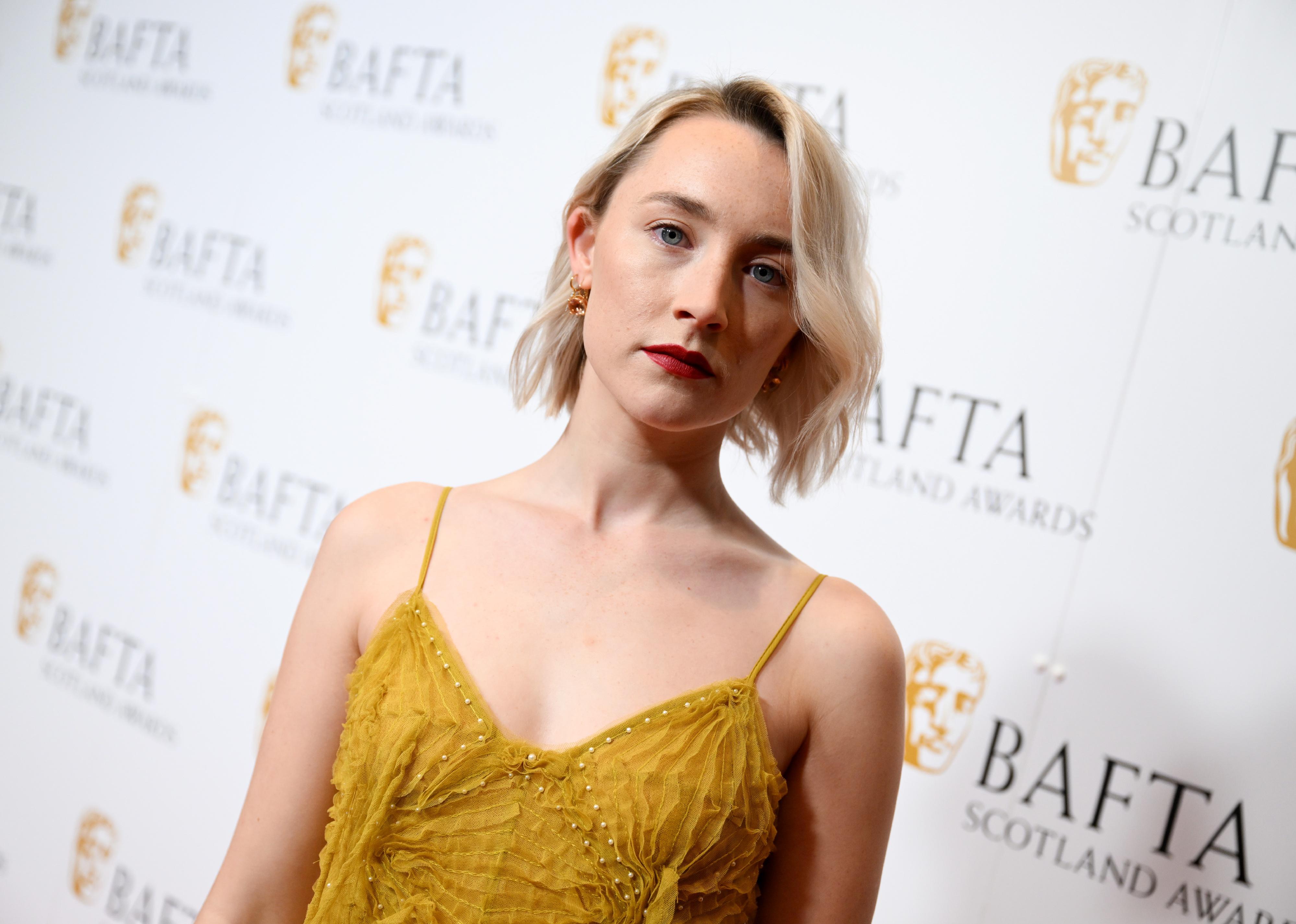 Saoirse Ronan attends the British Academy Scotland Awards.