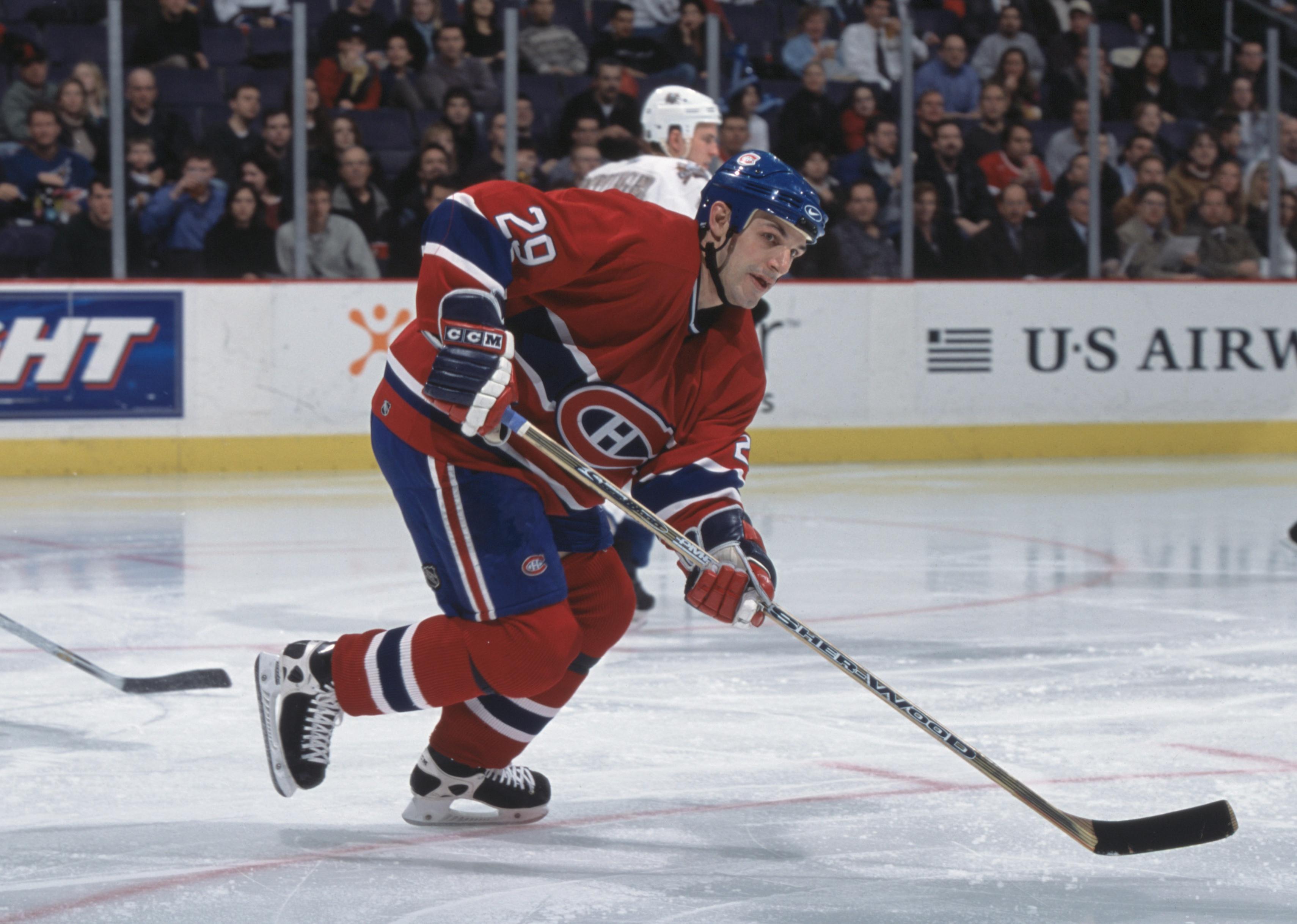 Gino Odjick of the Montreal Canadiens skates on the ice.