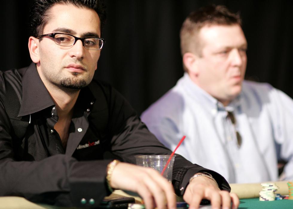 Antonio Esfandiari during a poker game.