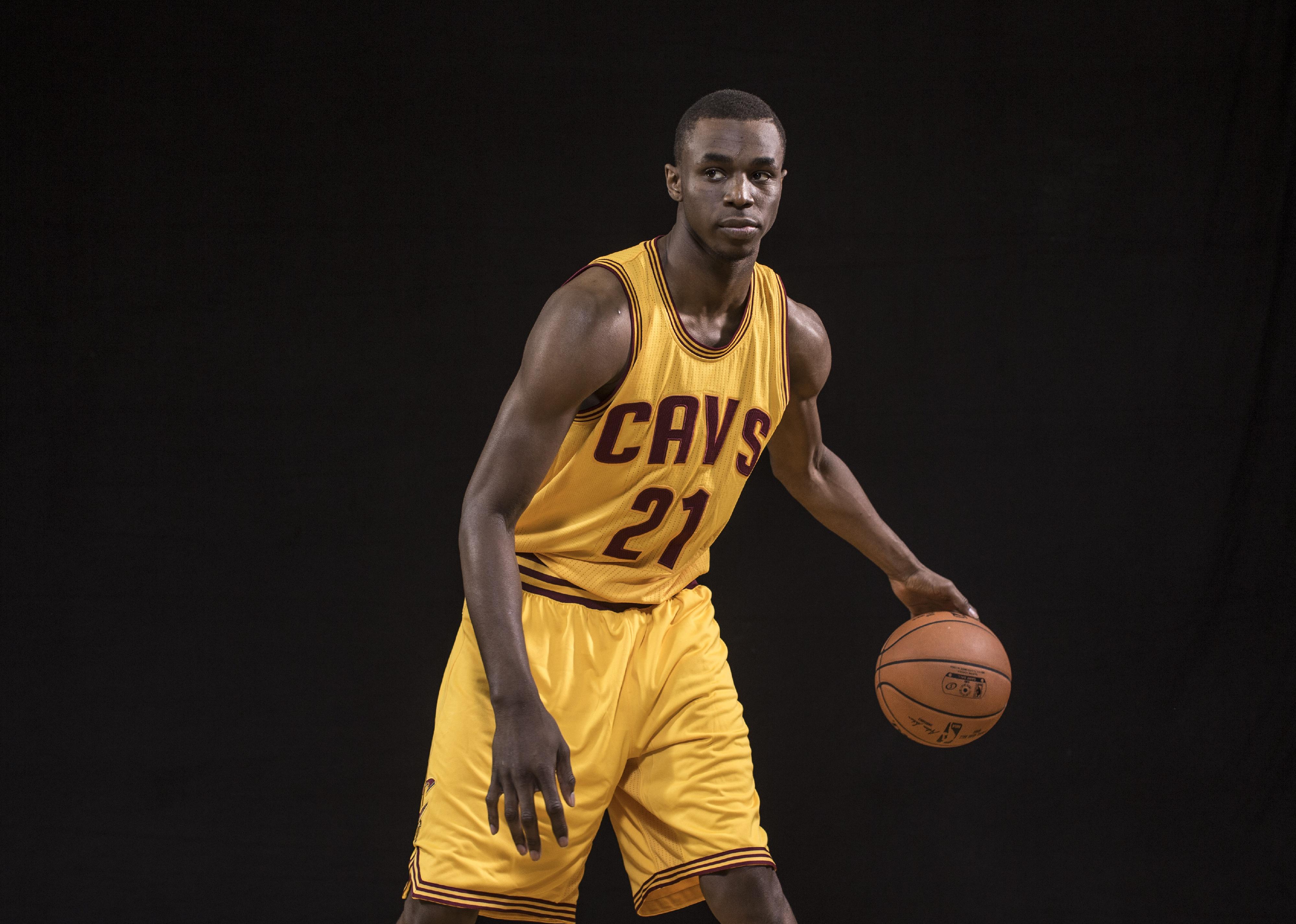 Andrew Wiggins poses for a portrait during the 2014 NBA rookie photo shoot.