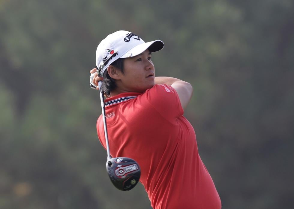 Yani Tseng of Taiwan plays a tee shot on the 2nd hole