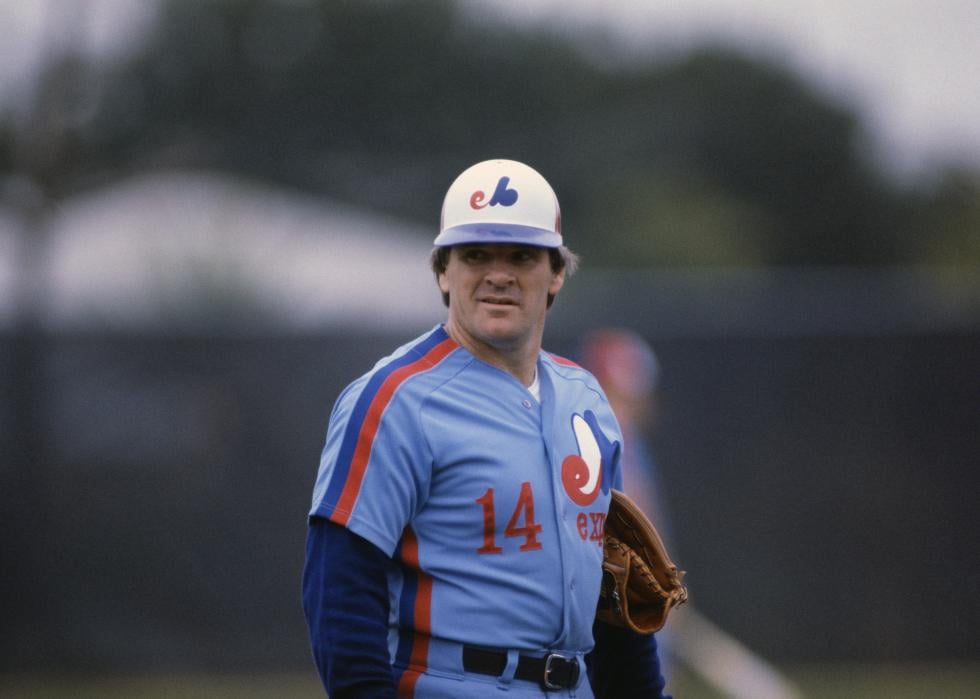 Pete Rose from the playing field