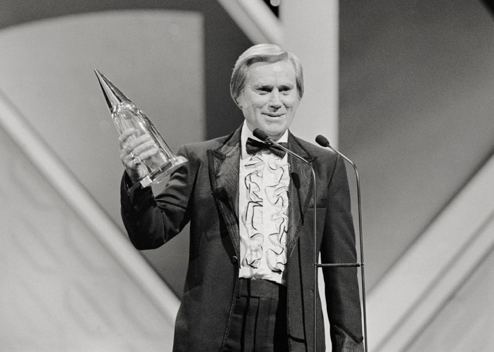 George Jones accepts the award for music video of the year 