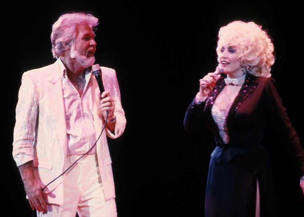 Kenny Rogers and Dolly Parton circa 1985 in New York City.