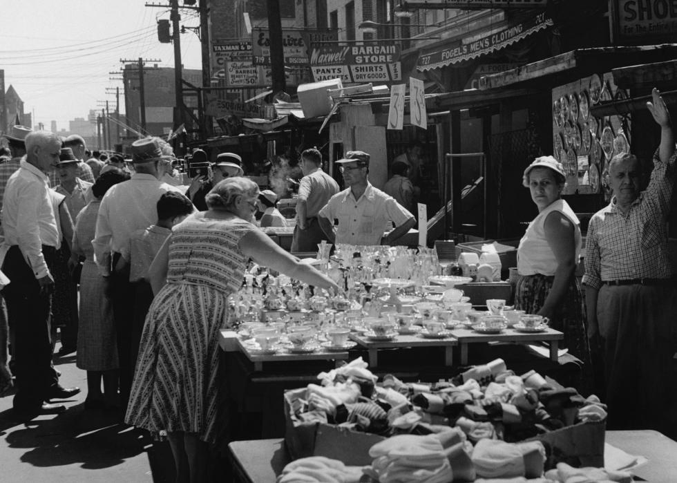 Merchants at Maxwell Street Market, Chicago