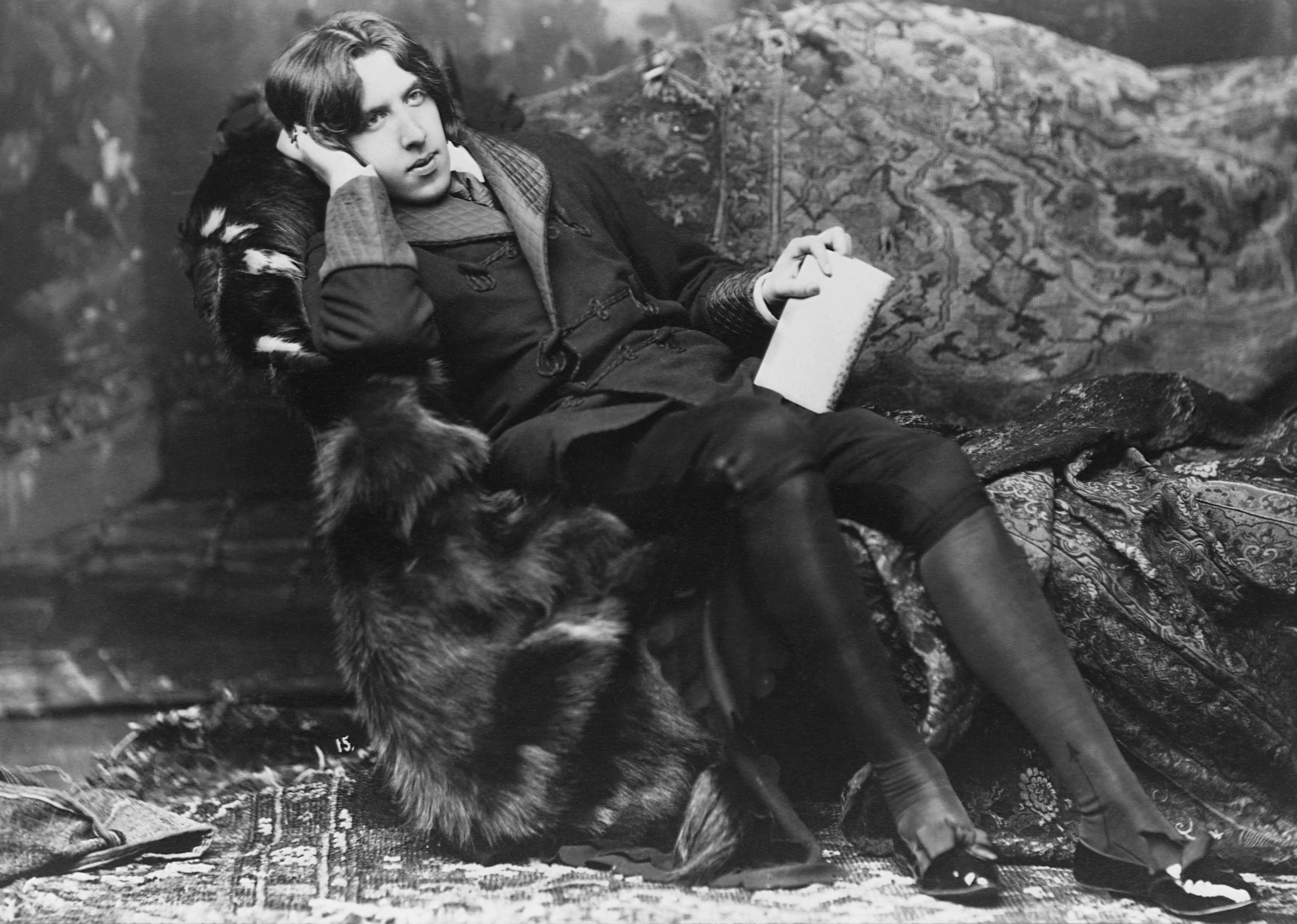 A portrait of poet and novelist, Oscar Wilde.