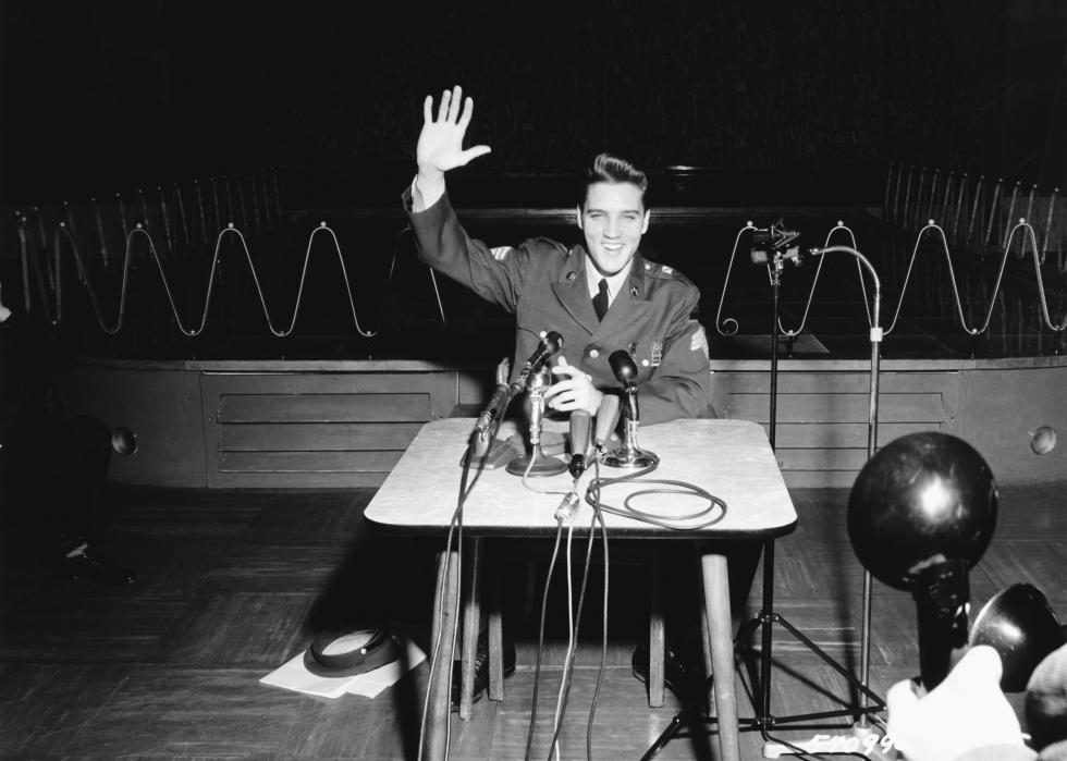Sergeant Elvis Presley at a Press Conference