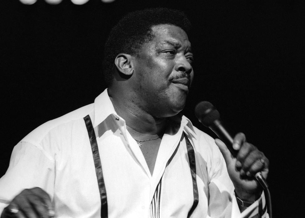 Edwin Starr performing on stage at Magic Of Motown Revue.