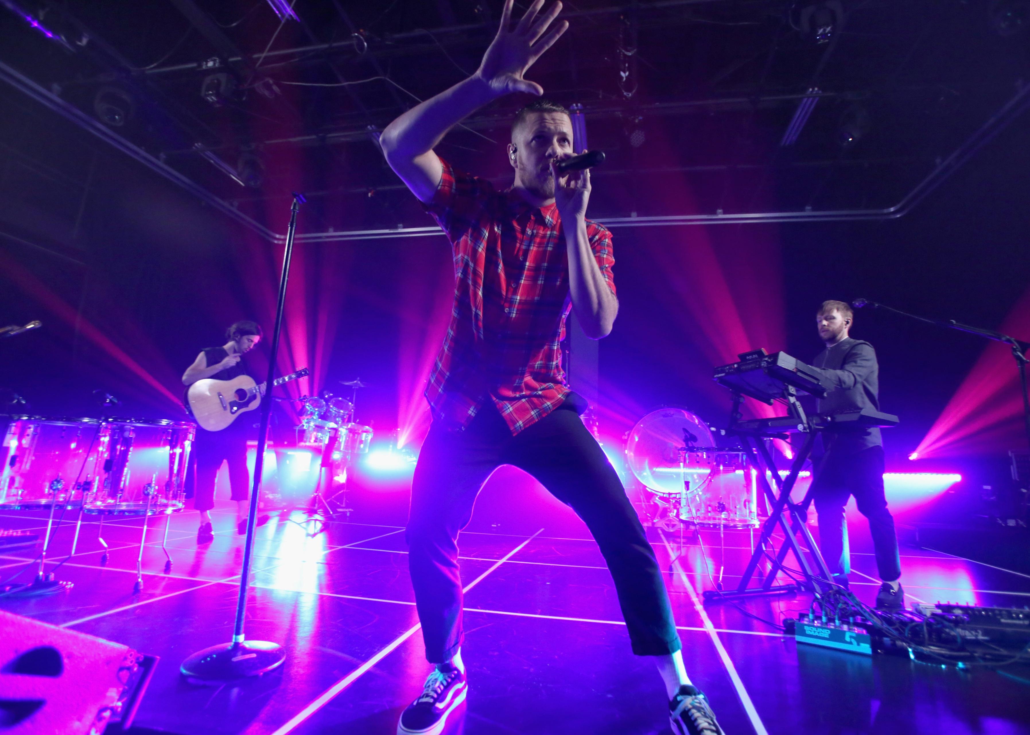 Imagine Dragons perform at the Evolve Tour.