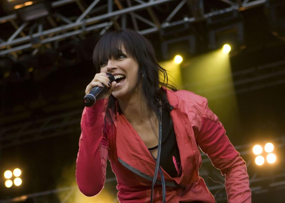 German singer Nena performs live during a concert at the Zitadelle Spandau.