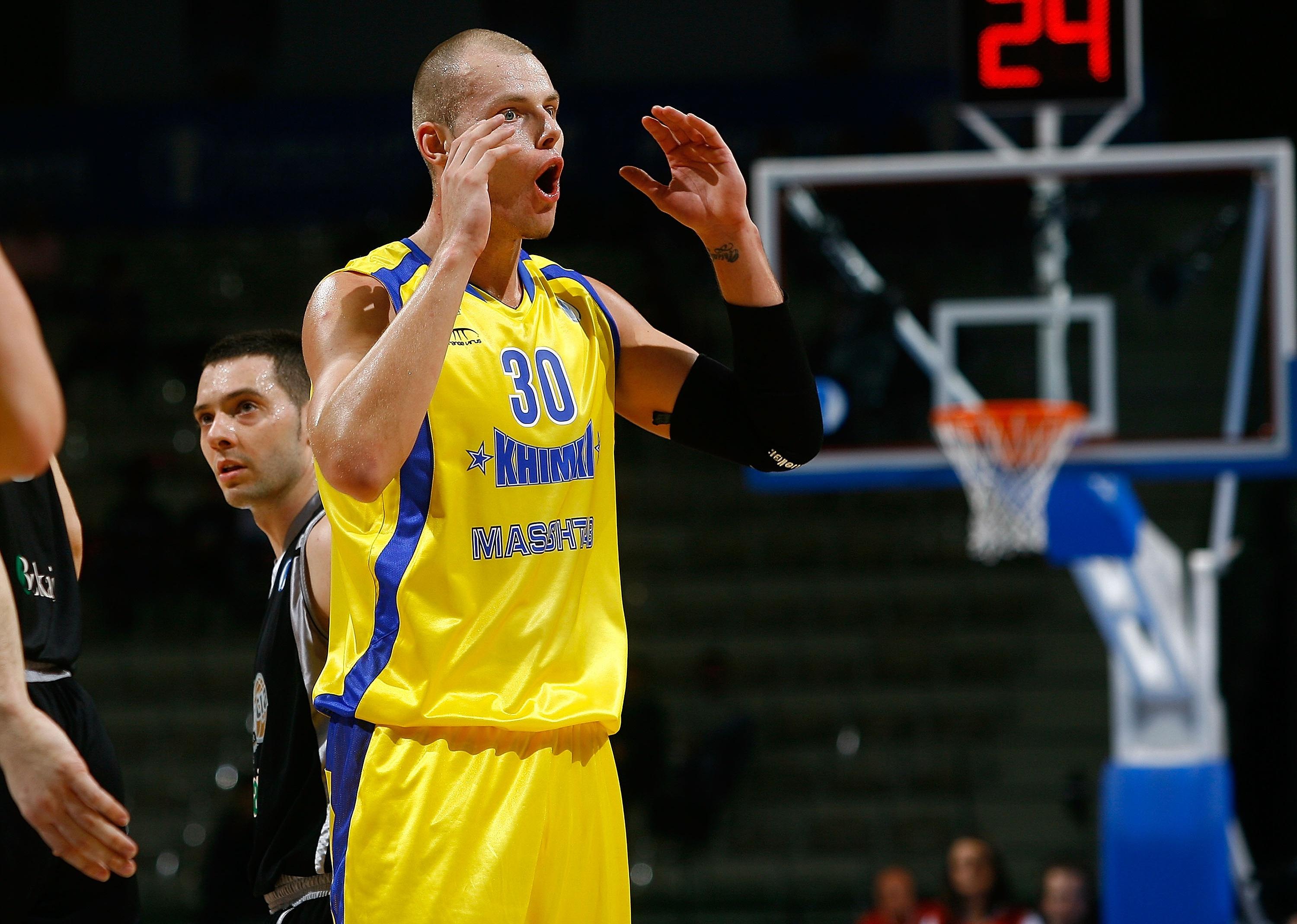 Maciej Lampe during a game at the Palasport.