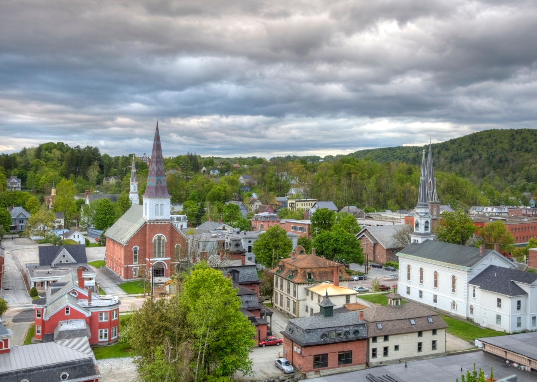 An aerial view of Montpelier.