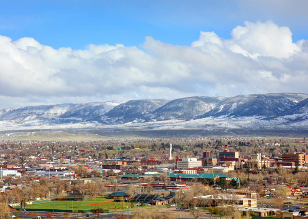 Aerial view of downtown Casper.